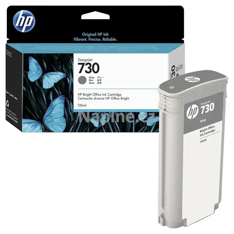 HP 730 cartouche d’encre DesignJet gris, 130 ml authentique.