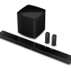Bose Smart Soundbar 900 noir Connectivité polyvalente élégant plateau supérieur en verre trempé