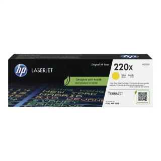 HP 220X Toner HP LaserJet jaune authentique et exceptionnelle.