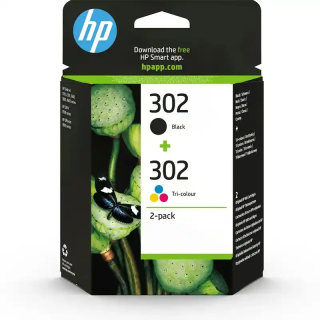 HP 302 Pack de 2 cartouches d'encre noire/3 couleurs.