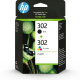 HP 302 Pack de 2 cartouches d'encre noire/3 couleurs.