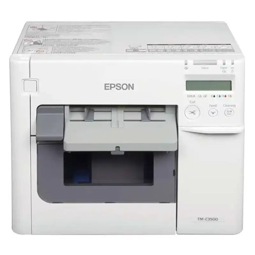Epson Series C3500 imprimante d’étiquettes ColorWorks couleur industrielle fiable.