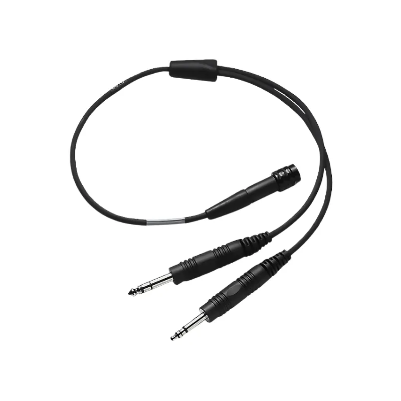 Bose Adaptateur LEMO 6 broches vers double fiche noir prises standard de l'aviation générale (GA)