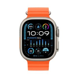 Apple Watch Ultra 2 GPS + Cellulaire - Boitier Titane Naturel 49 mm - Ocean Orange