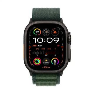 Apple Watch Ultra 2 - GPS + Cellulaire - Titane Noir 49 mm - Alpine Vert - Garantie 1 An
