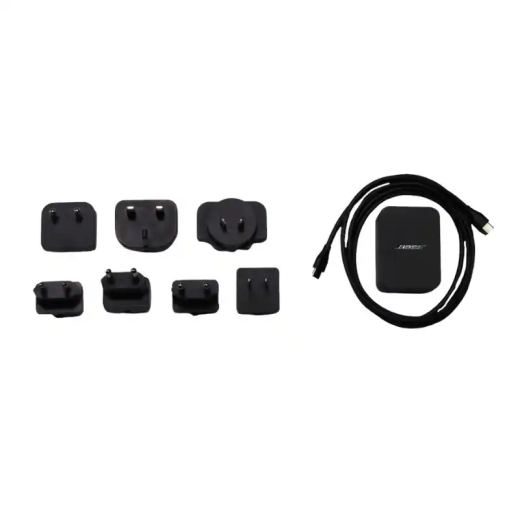 Bose Kit d’alimentation international adaptateur avec une sortie USB-C noir puissance 15 W (5 V, 3 A)