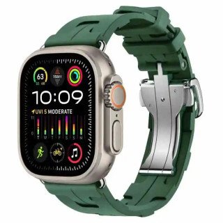 Apple Watch Ultra 2 GPS + Cellulaire - Boîtier Titane 49 mm - Sport Kilim vert