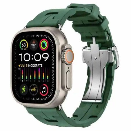 Apple Watch Ultra 2 GPS + Cellulaire - Boîtier Titane 49 mm - Sport Kilim vert