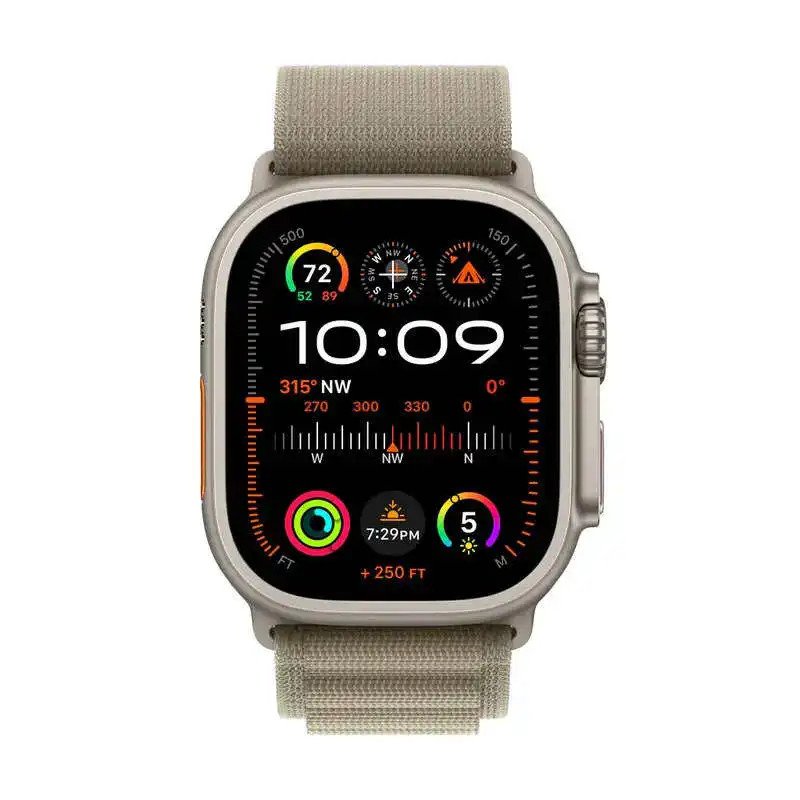 Apple Watch Ultra 2 GPS + Cellulaire - Boîtier Titane Naturel 49 mm - Alpine Sahara