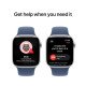 Apple Watch Series 10 GPS + Cellulaire - aluminium Argent 42 mm - Bracelet sport