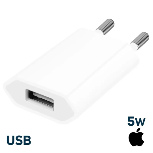Apple Adaptateur - Original Apple - secteur - Chargeur iPhone 5W - iPhone et iPad 5 Watt (USB