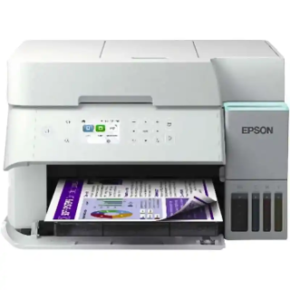 Epson ET-3956 solution d’impression A4 blanche ecotank équipée d’une connexion Wi-Fi.