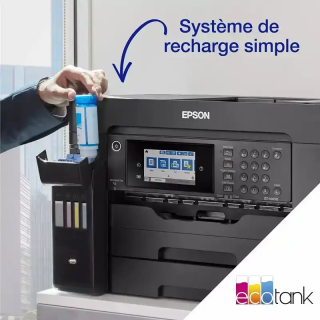Epson ET-16655 solution d’impression A3+ EcoTank  avec Wi-Fi, réservoirs d’encre et fax.