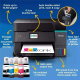 Epson ET-4950 solution d’impression A4 Wi-Fi EcoTank équipée de réservoirs d’encre.
