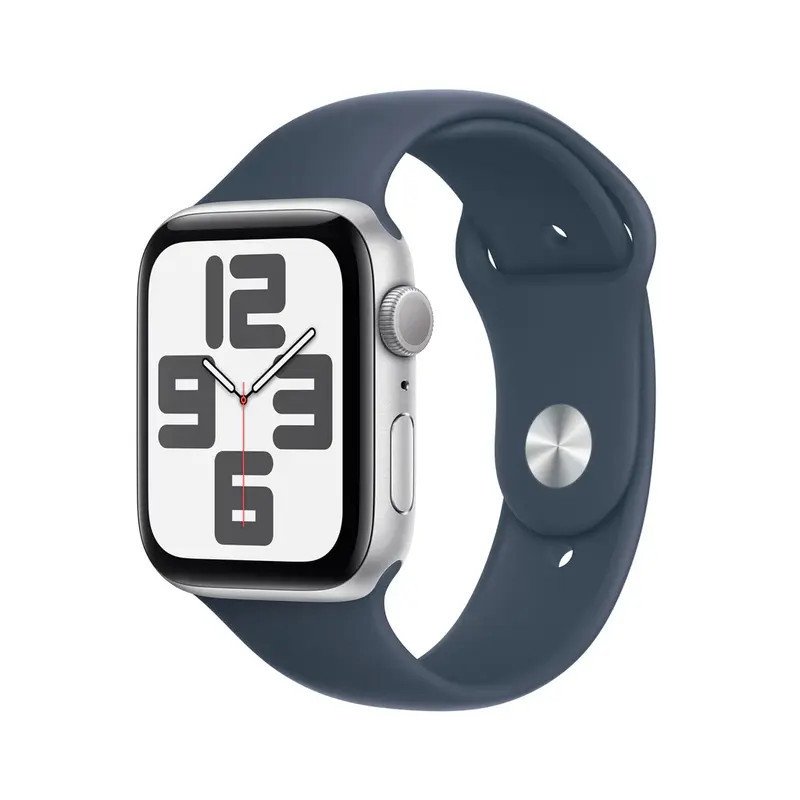 Apple Watch SE (2ème gén) GPS - Aluminium - 44mm - Argent - Sport - Bleu Orage