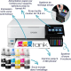Epson ET-8500 imprimante photo A4 ecotank avec réservoir d’encre et Wi-Fi haute qualité.