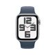 Apple Watch SE (2ème gén) GPS - Aluminium - 44mm - Argent - Sport - Bleu Orage