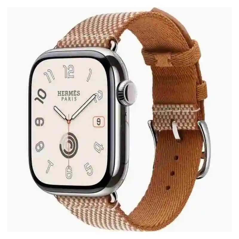 Apple Watch Hermès Series 10 GPS + Cellulaire - Titane 46 mm - Tour Or