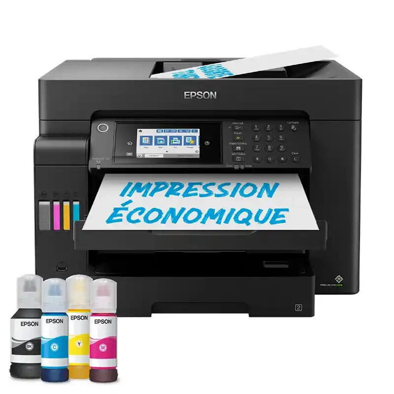 Epson ET-16650 imprimante multifonction A3+Ecotank avec Wi-Fi, réservoirs d’encre et fax.