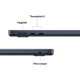 Apple MacBook Air - 13,6 pouces - Puce M5 - CPU 10 cœurs/ GPU 8 cœurs - 16 Go RAM - 512 Go SSD - Minuit