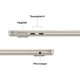 Apple MacBook Air - 13,6 pouces - Puce M5 - CPU 10 cœurs/ GPU 8 cœurs - 16 Go RAM - 512 Go SSD - Lumière Stellaire