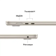 Apple MacBook Air - 15,3 pouces - Puce M5 - CPU 10 cœurs/ GPU 10 cœurs - 16 Go RAM - 512 Go SSD - Lumière Stellaire