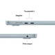 Apple MacBook Air - 15,3 pouces - Puce M5 - CPU 10 cœurs/ GPU 10 cœurs - 16 Go RAM - 512 Go SSD - Bleu Ciel