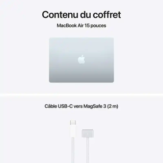 Apple MacBook Air - 15,3 pouces - Puce M5 - CPU 10 cœurs/ GPU 10 cœurs - 16 Go RAM - 512 Go SSD - Bleu Ciel