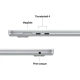 Apple MacBook Air - 15,3 pouces - Puce M5 - CPU 10 cœurs/ GPU 10 cœurs - 16 Go RAM - 512 Go SSD - Argent