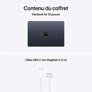 Apple MacBook Air - 15,3 pouces - Puce M5 - CPU 10 cœurs/ GPU 10 cœurs - 16 Go RAM - 512 Go SSD - Minuit
