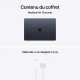 Apple MacBook Air - 15,3 pouces - Puce M5 - CPU 10 cœurs/ GPU 10 cœurs - 16 Go RAM - 512 Go SSD - Minuit