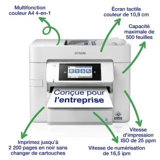 Epson WorkForce Pro WF-C4810DTWF printer imprimante multifonction rapide et fiable.