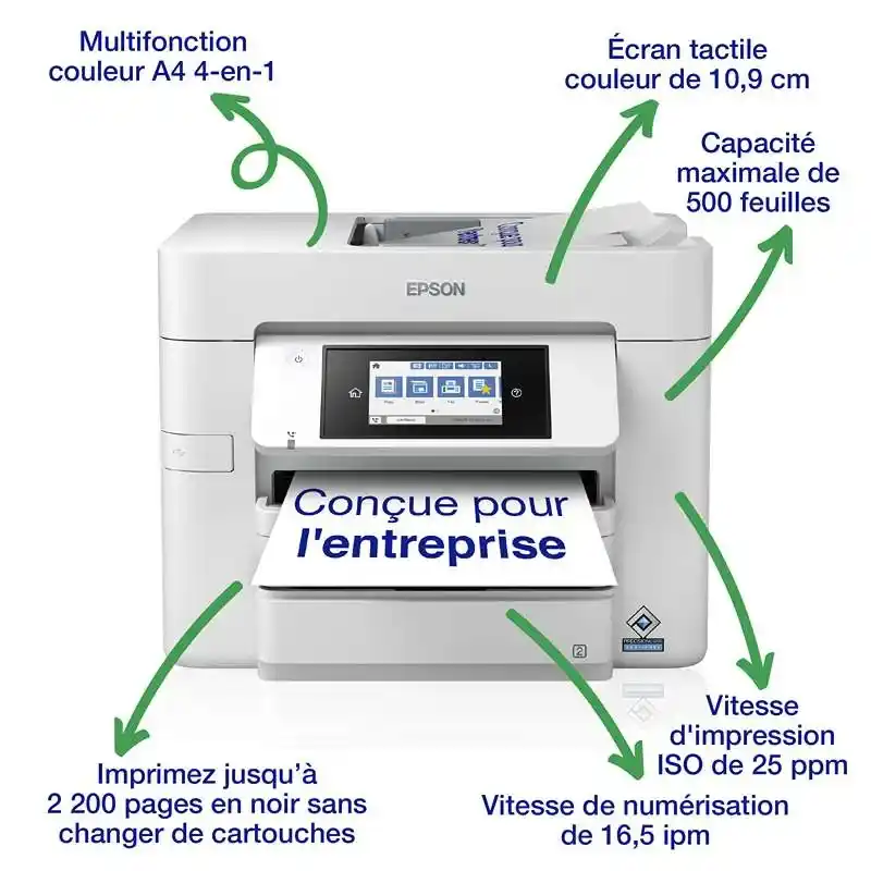 Epson WorkForce Pro WF-C4810DTWF printer imprimante multifonction rapide et fiable.