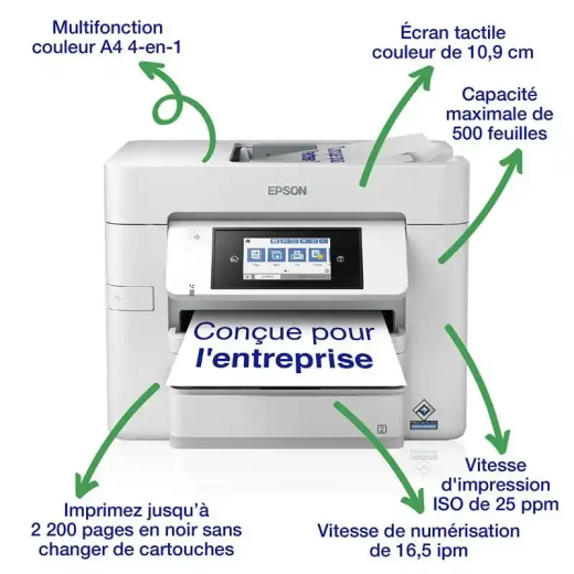 Epson WorkForce Pro WF-C4810DTWF printer imprimante multifonction rapide et fiable.