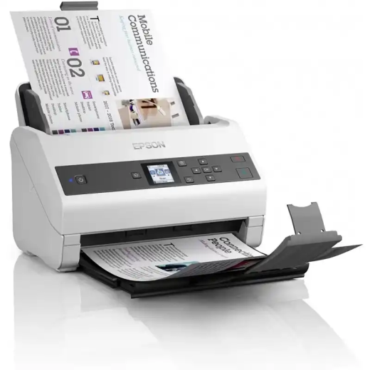 Epson WorkForce DS-870 scanner de documents de bureau à défilement vertical.