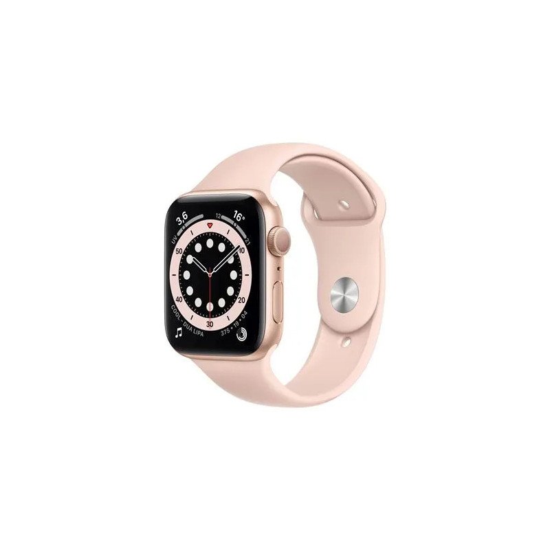 Apple Watch Série 6 GPS - Boîtier en Aluminium - couleur Or - 44 mm - Bracelet Sport