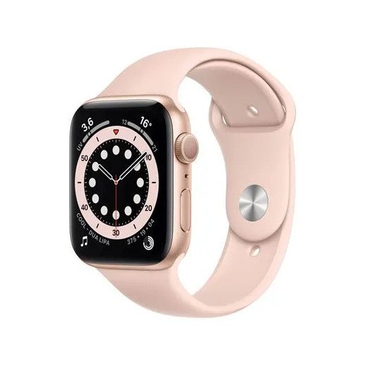 Apple Watch Série 6 GPS - Boîtier en Aluminium - couleur Or - 44 mm - Bracelet Sport