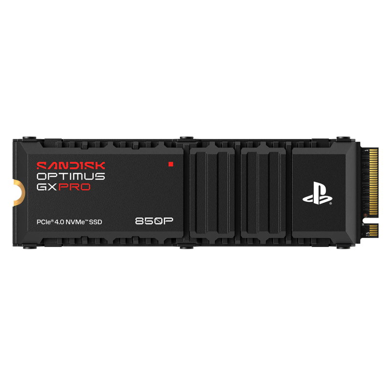Sandisk Disque SSD NVMe™ Optimus GX PRO 850P pour consoles PS5® - 1 To - 7,300MB/s Vitesses de lecture séquentielle