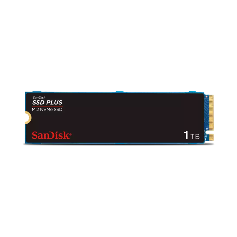 SanDisk Disque interne SSD PLUS M.2 NVMe PCIe Gen 3.0 - 1 To, M.2 2280 - 3200MB/s Vitesses de lecture séquentielle