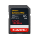 SanDisk Carte SD UHS-II Extreme PRO (V90) - 128 Go - Jusqu'à 310 Mo/s Vitesses de lecture séquentielle