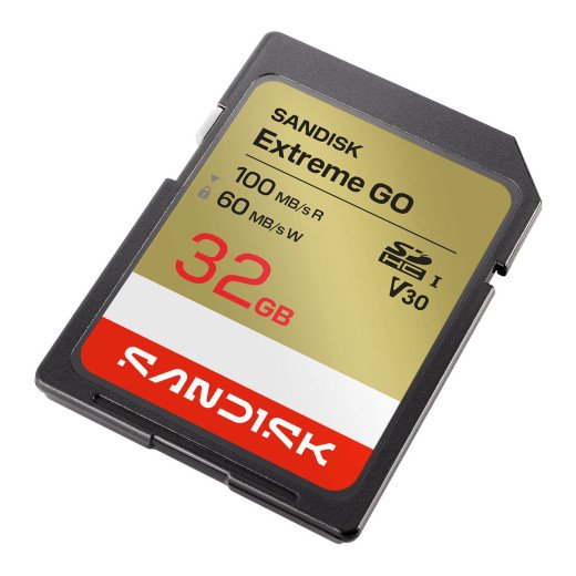 Sandisk Carte SD UHS-I Extreme GO - 32 Go - Jusqu'à 100 Mo/s Vitesses de lecture séquentielle