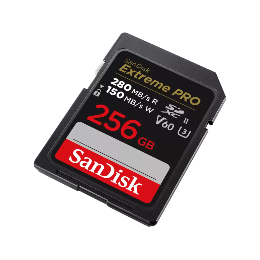 SanDisk Carte Extreme PRO SDXC™ UHS-II - 256 Go - Jusqu'à 280 Mo/s Vitesses de lecture séquentielle