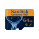 SanDisk Carte mémoire microSDHC/XC UHS-I Outdoors FHD avec adaptateur - 64 Go (Orange) - 100MB/s