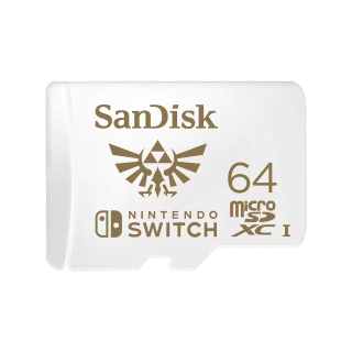 SanDisk Carte mémoire sous licence Nintendo® pour Nintendo Switch™ - 64 Go - Jusqu'à 100 Mo/s Vitesses de lecture séquentielle