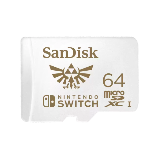 SanDisk Carte mémoire sous licence Nintendo® pour Nintendo Switch™ - 64 Go - Jusqu'à 100 Mo/s Vitesses de lecture séquentielle