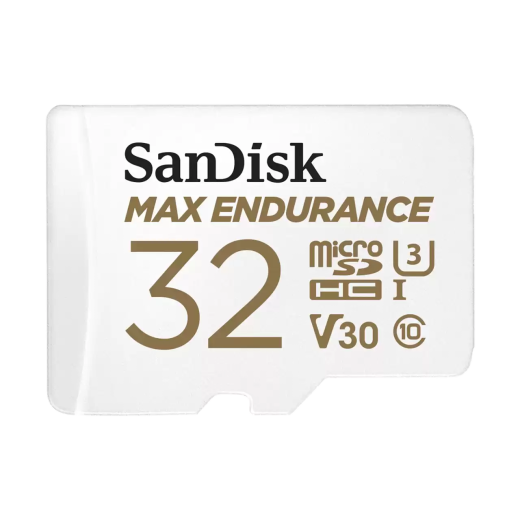 SanDisk Carte microSD™ MAX ENDURANCE - 32 Go - UHS-I Interface - Jusqu'à 100 Mo/s Vitesses de lecture séquentielle