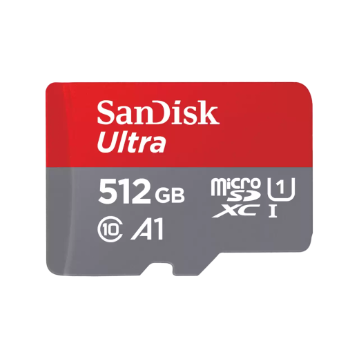 SanDisk Ultra Carte microSD avec adaptateur SD (jusqu'à 120 Mo/s) - 512 Go - Jusqu'à 120 Mo/s