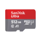 SanDisk Ultra Carte microSD avec adaptateur SD (jusqu'à 120 Mo/s) - 512 Go - Jusqu'à 120 Mo/s