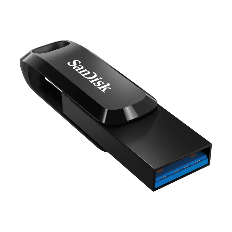 SanDisk Ultra Dual Drive Go Clé double connectique USB Type-C™ - 32 Go (Noir) - Vitesses de lecture séquentielle 150MB/s