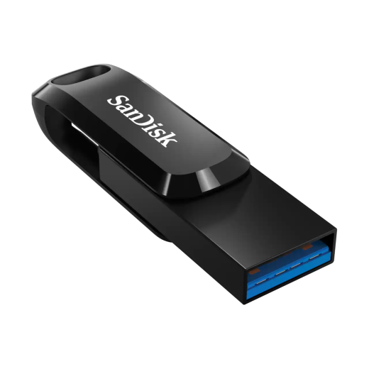 SanDisk Ultra Dual Drive Go Clé double connectique USB Type-C™ - 32 Go (Noir) - Vitesses de lecture séquentielle 150MB/s